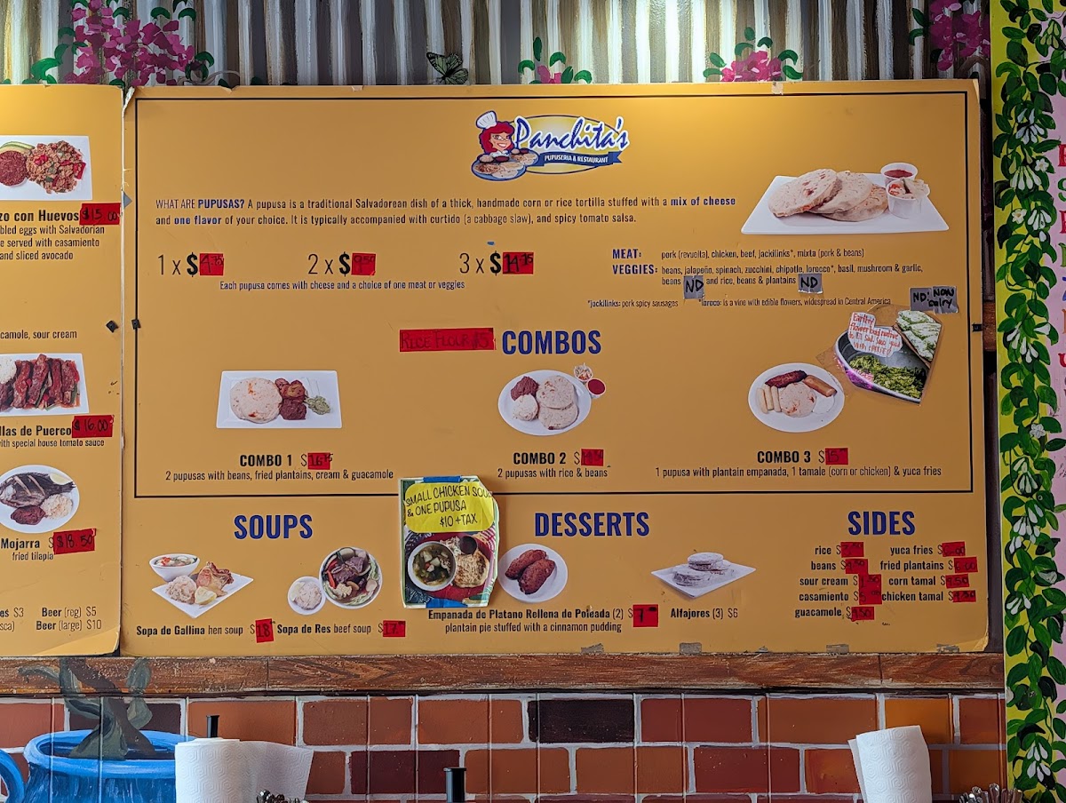 Panchita's Pupusería & Restaurant Menu - Image 1